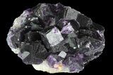 Purple Fluorite On Quartz - Jingbian Mine, China #84769-1